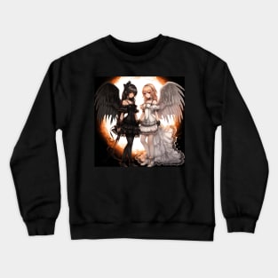 Halloween angel and devil Crewneck Sweatshirt